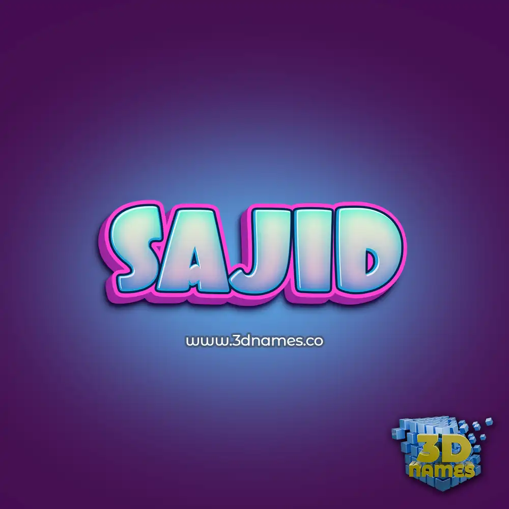 sajid in Phat Purple style - 3D name wallpaper