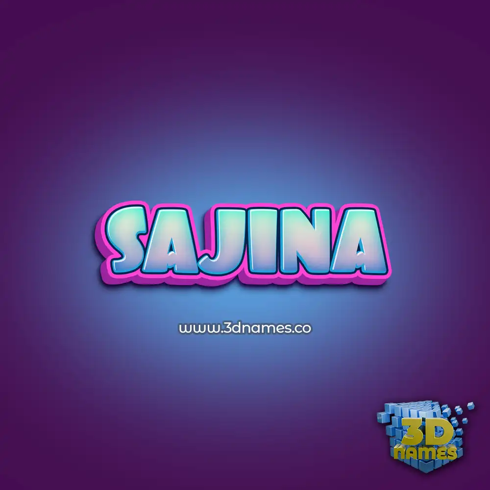 sajina in Phat Purple style - 3D name wallpaper