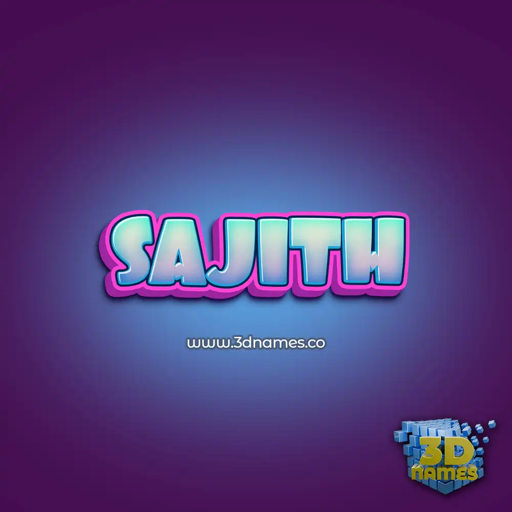 sajith in Phat Purple style - 3D name wallpaper