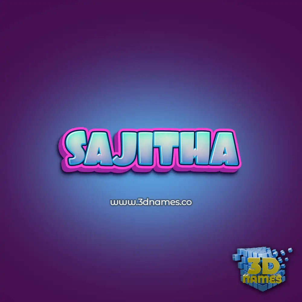 sajitha in Phat Purple style - 3D name wallpaper