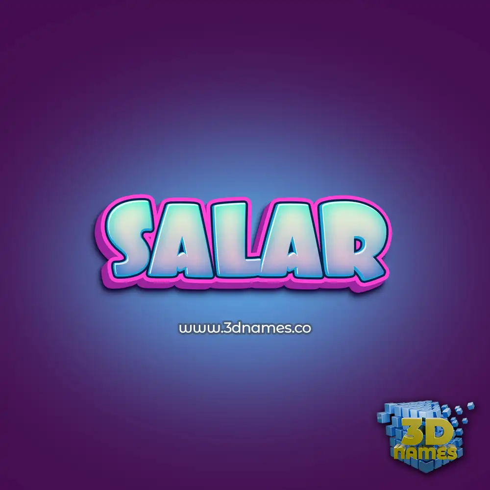 salar in Phat Purple style - 3D name wallpaper