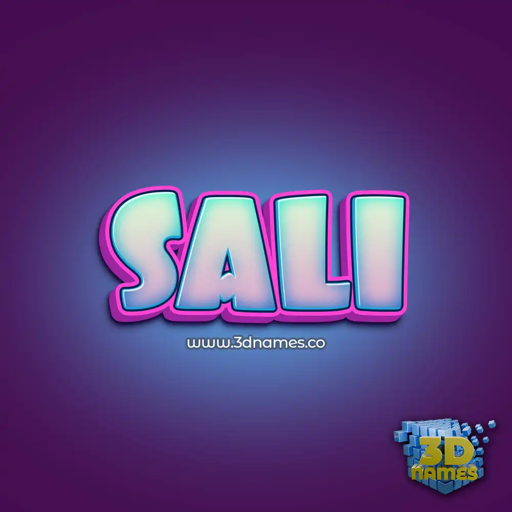 sali in Phat Purple style - 3D name wallpaper