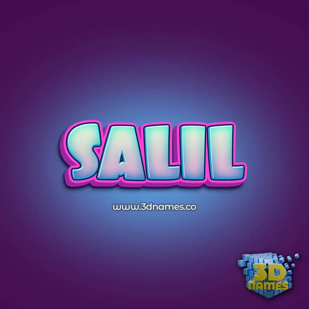 salil in Phat Purple style - 3D name wallpaper
