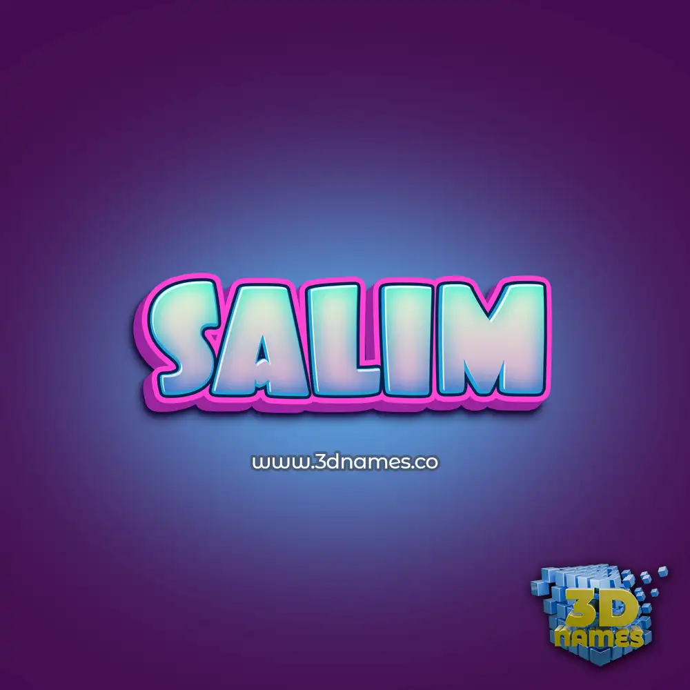 salim in Phat Purple style - 3D name wallpaper