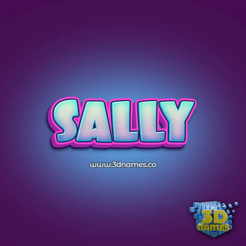sally in Phat Purple style - 3D name wallpaper
