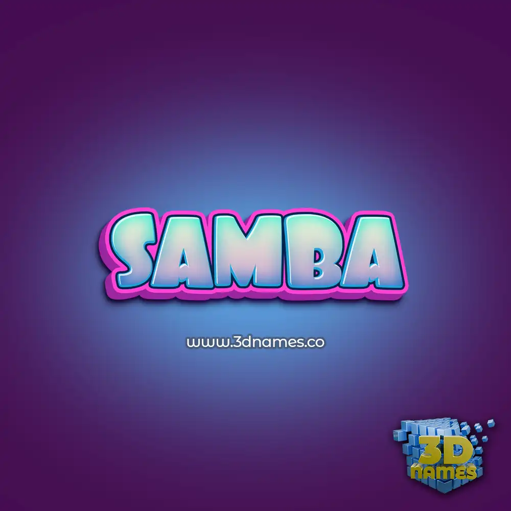 samba in Phat Purple style - 3D name wallpaper