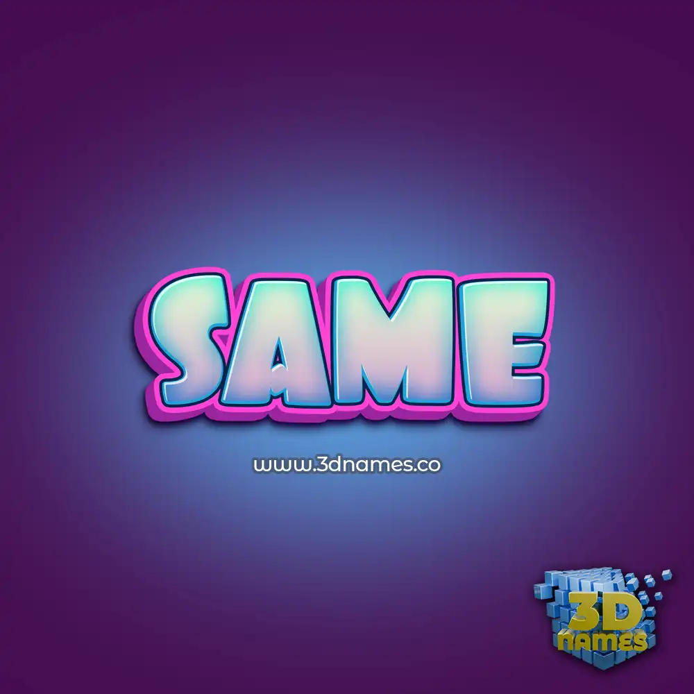 same in Phat Purple style - 3D name wallpaper