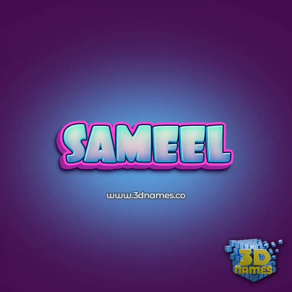 sameel in Phat Purple style - 3D name wallpaper