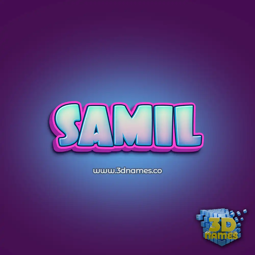 samil in Phat Purple style - 3D name wallpaper