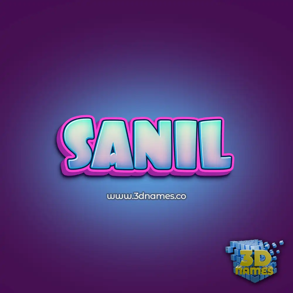 sanil in Phat Purple style - 3D name wallpaper