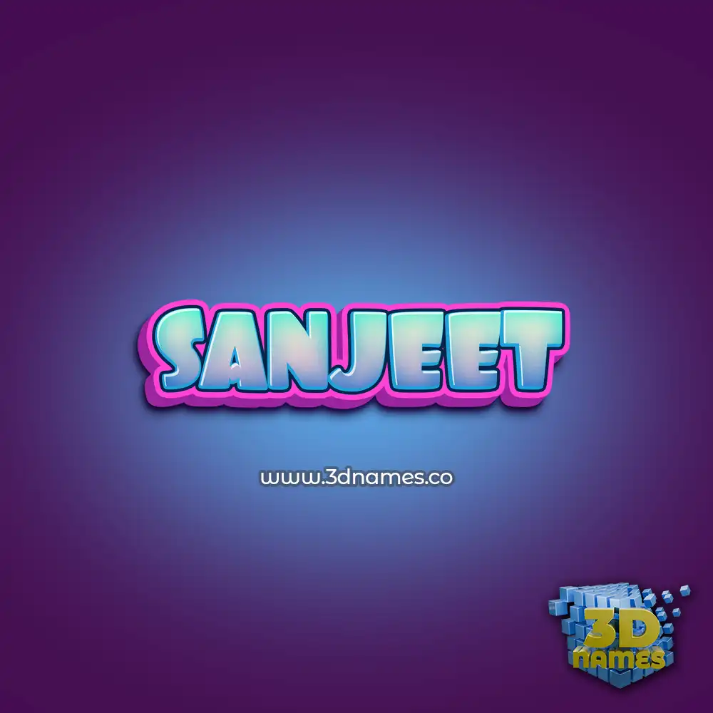 sanjeet in Phat Purple style - 3D name wallpaper