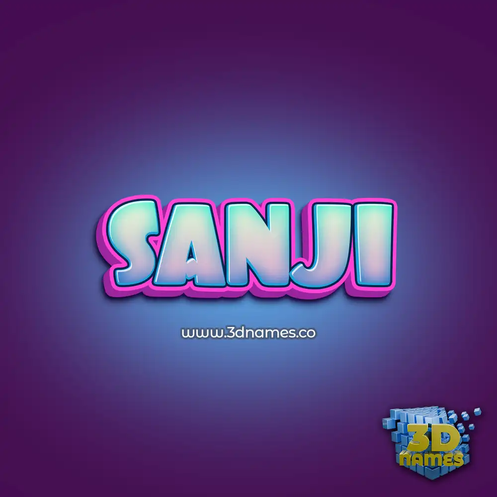 sanji in Phat Purple style - 3D name wallpaper