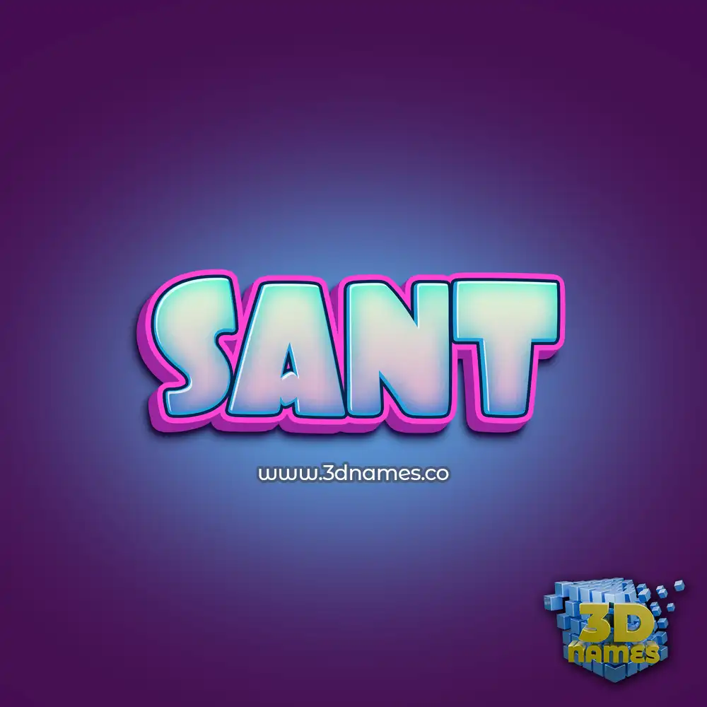 sant in Phat Purple style - 3D name wallpaper