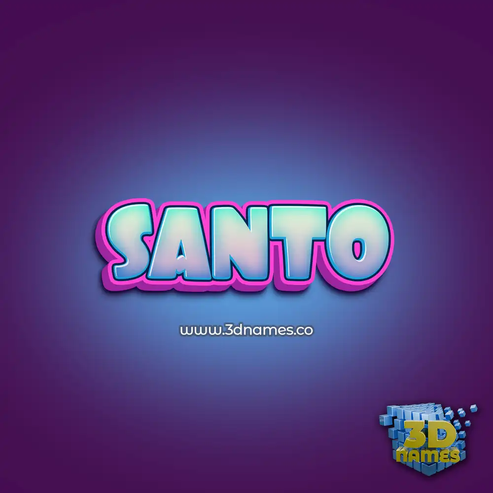 santo in Phat Purple style - 3D name wallpaper