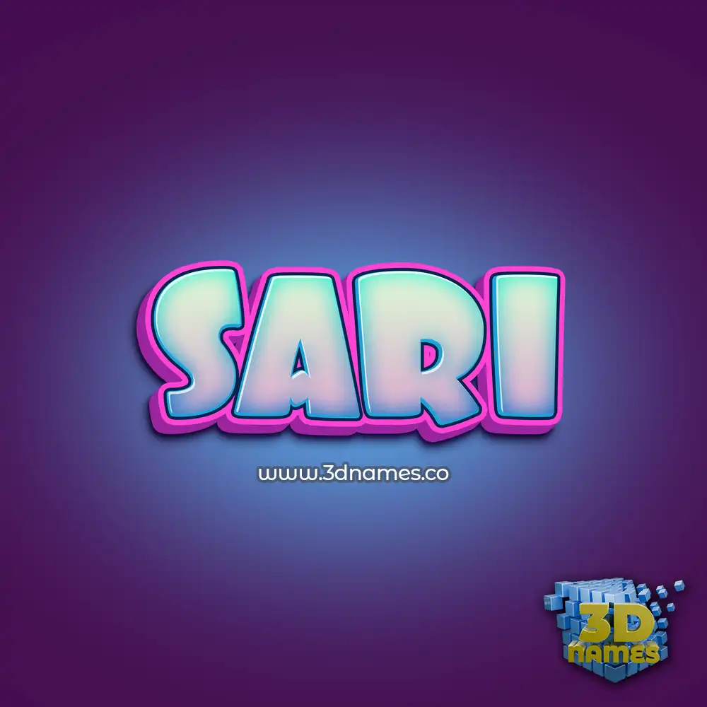 sari in Phat Purple style - 3D name wallpaper