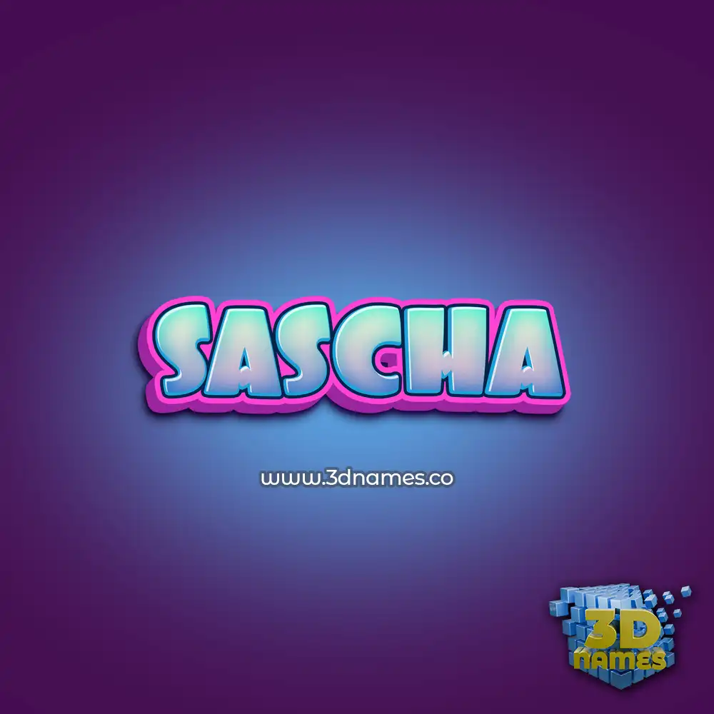 sascha in Phat Purple style - 3D name wallpaper