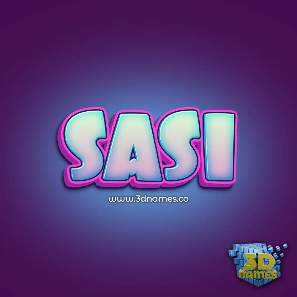 sasi in Phat Purple style - 3D name wallpaper