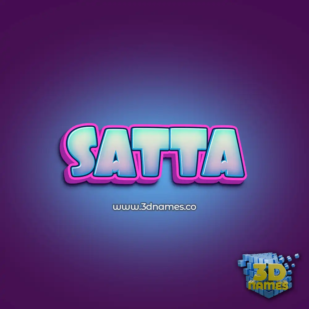 satta in Phat Purple style - 3D name wallpaper