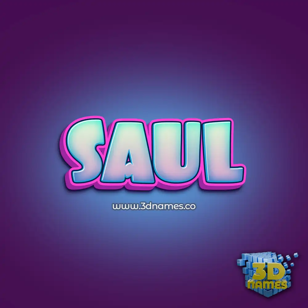 saul in Phat Purple style - 3D name wallpaper