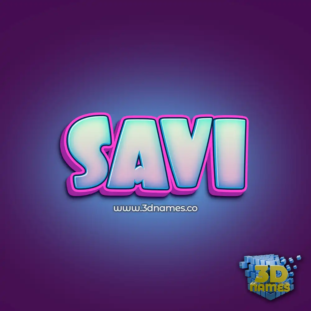 savi in Phat Purple style - 3D name wallpaper