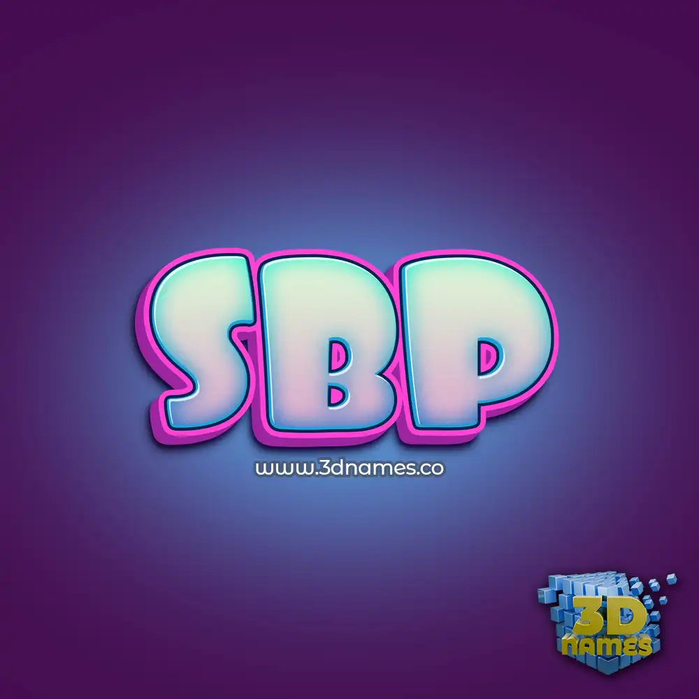 sbp in Phat Purple style - 3D name wallpaper