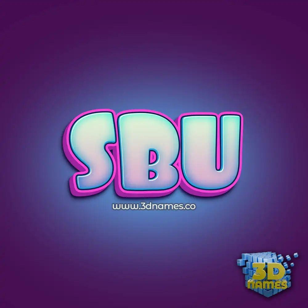 sbu in Phat Purple style - 3D name wallpaper