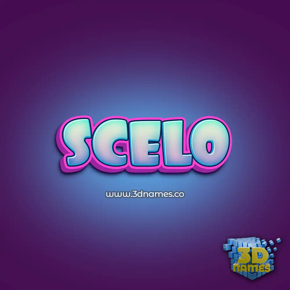 scelo in Phat Purple style - 3D name wallpaper