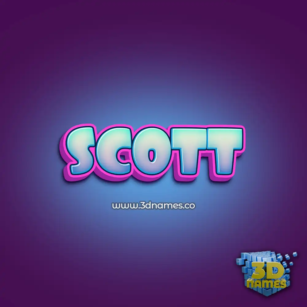 scott in Phat Purple style - 3D name wallpaper