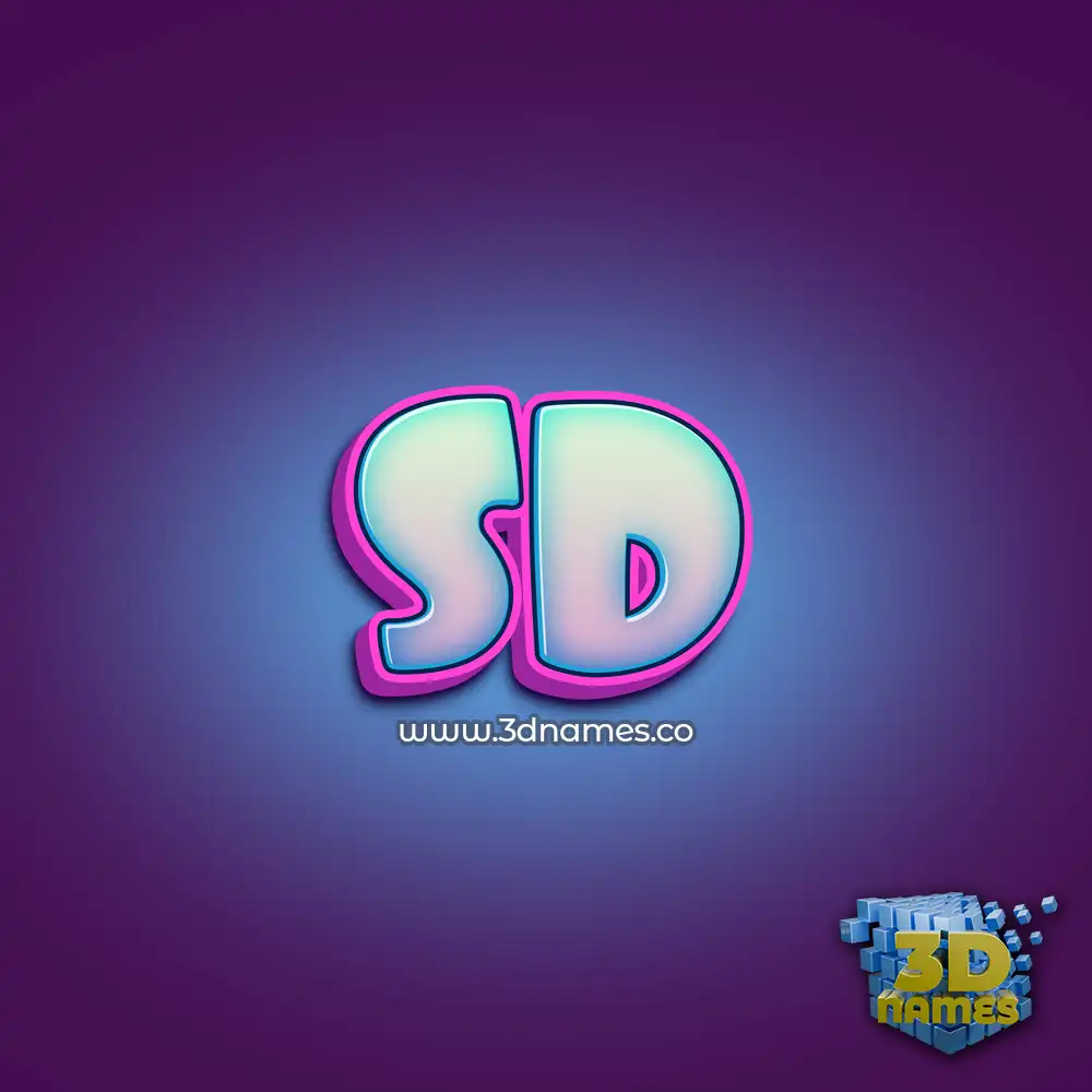 sd in Phat Purple style - 3D name wallpaper