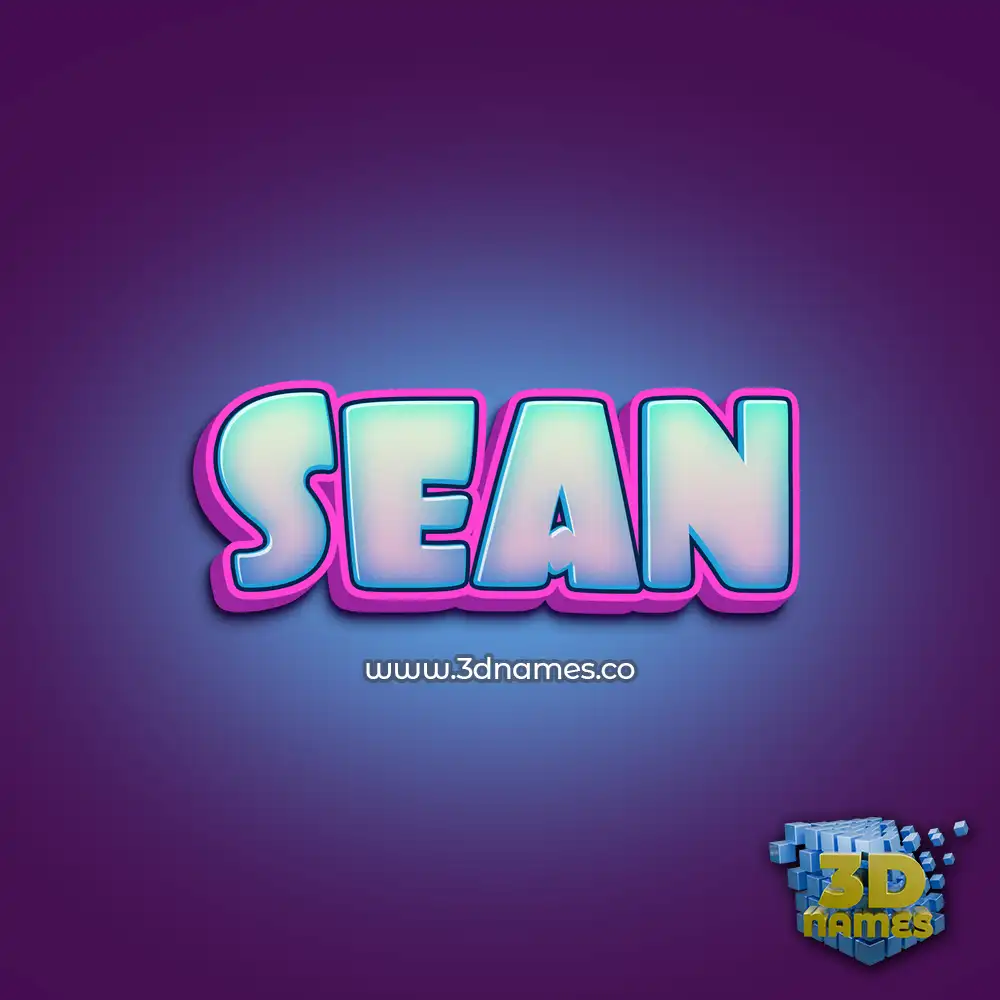 sean in Phat Purple style - 3D name wallpaper