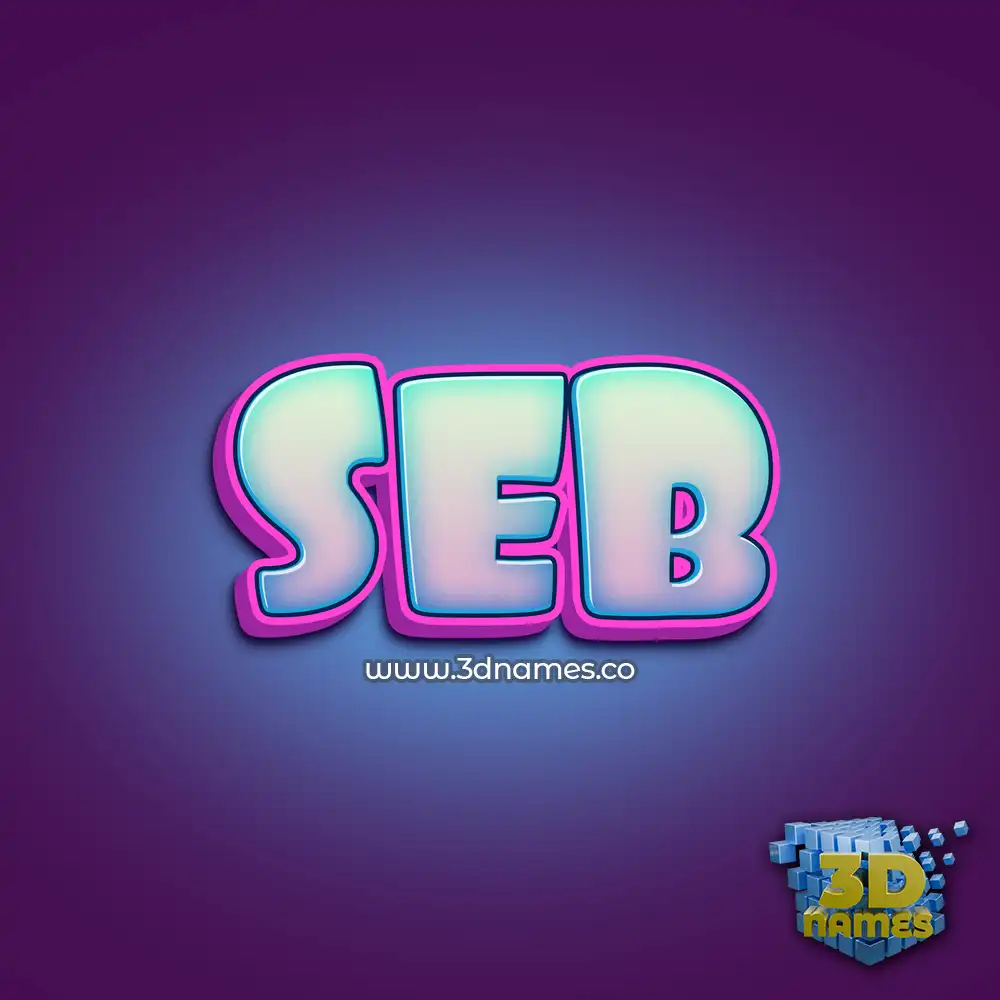 seb in Phat Purple style - 3D name wallpaper