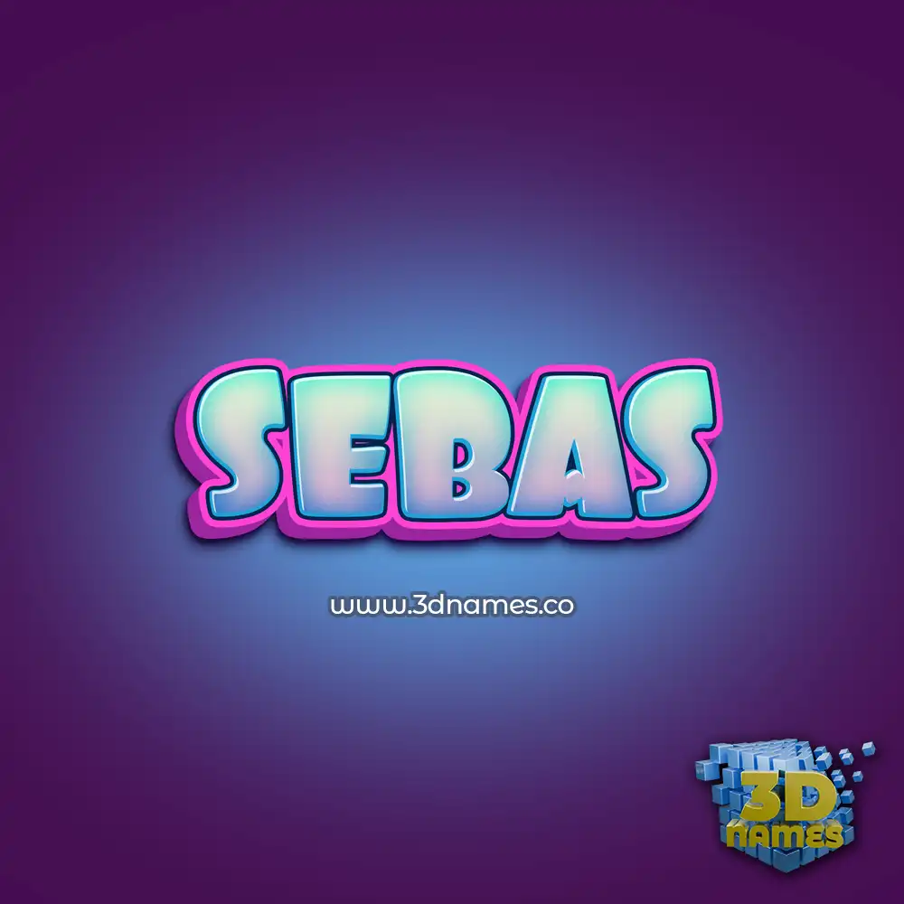 sebas in Phat Purple style - 3D name wallpaper