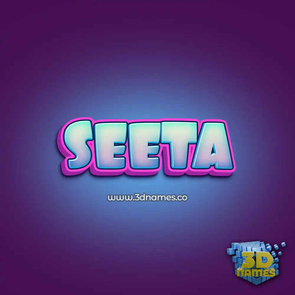 seeta in Phat Purple style - 3D name wallpaper