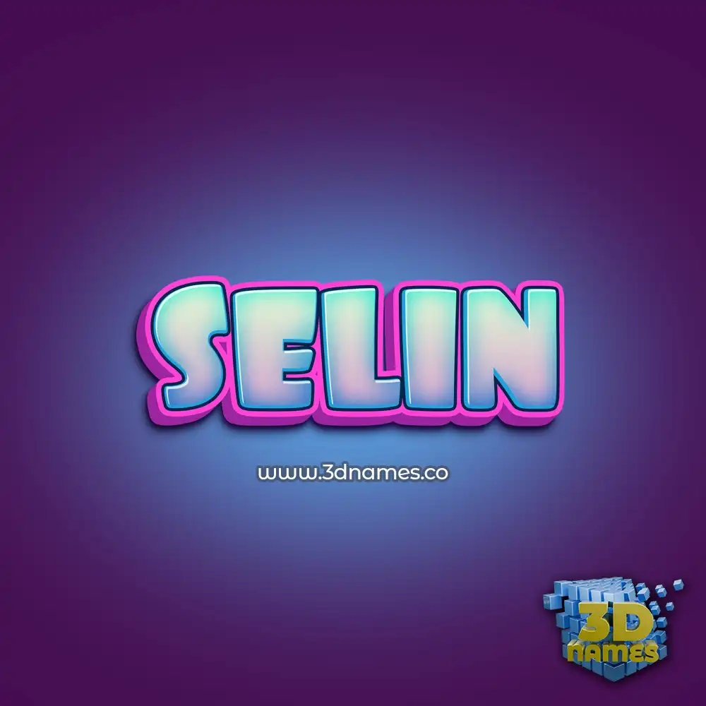 selin in Phat Purple style - 3D name wallpaper