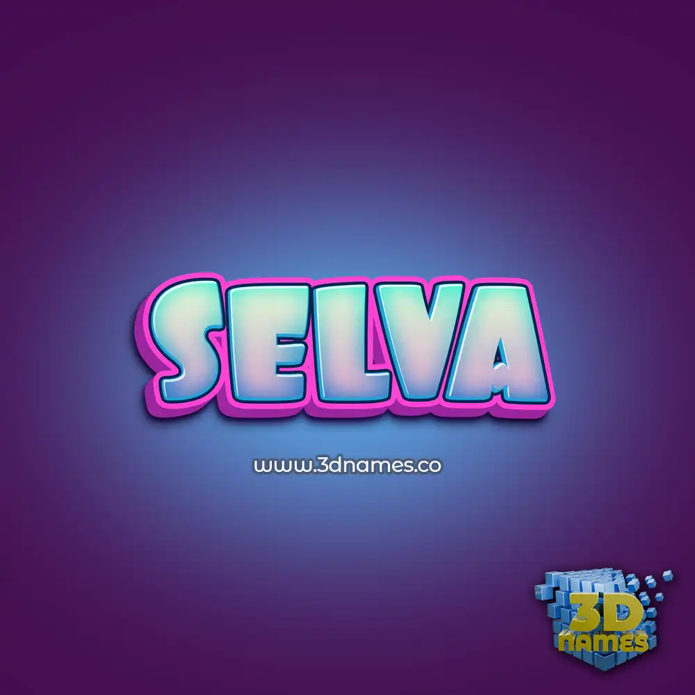 selva in Phat Purple style - 3D name wallpaper