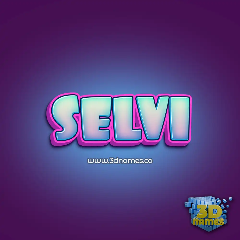 selvi in Phat Purple style - 3D name wallpaper