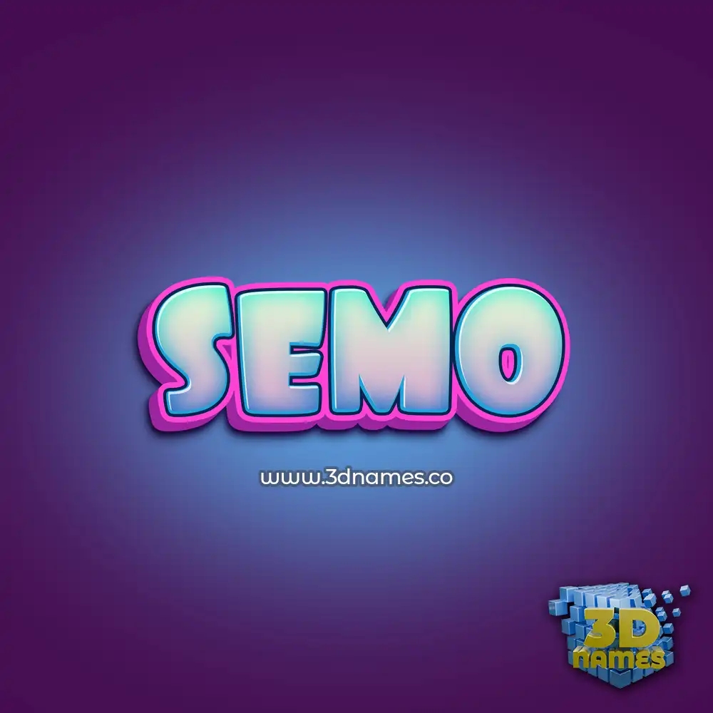 semo in Phat Purple style - 3D name wallpaper