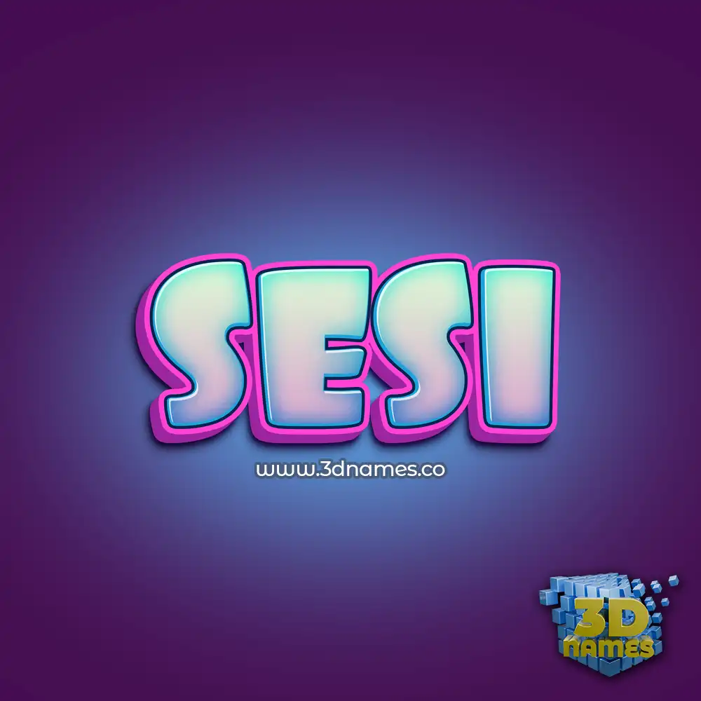 sesi in Phat Purple style - 3D name wallpaper