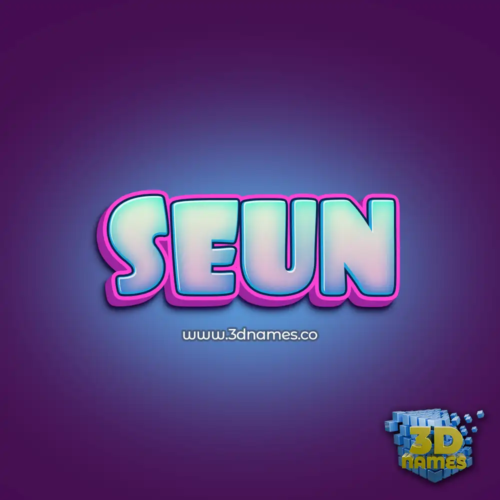 seun in Phat Purple style - 3D name wallpaper