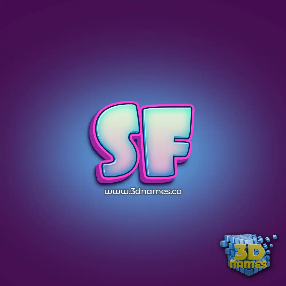 sf in Phat Purple style - 3D name wallpaper