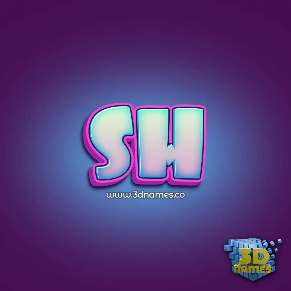 sh in Phat Purple style - 3D name wallpaper