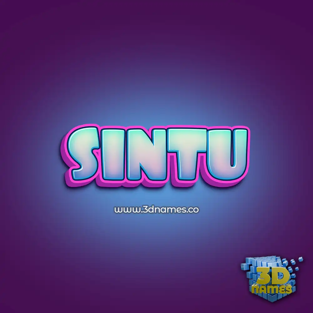 sintu in Phat Purple style - 3D name wallpaper