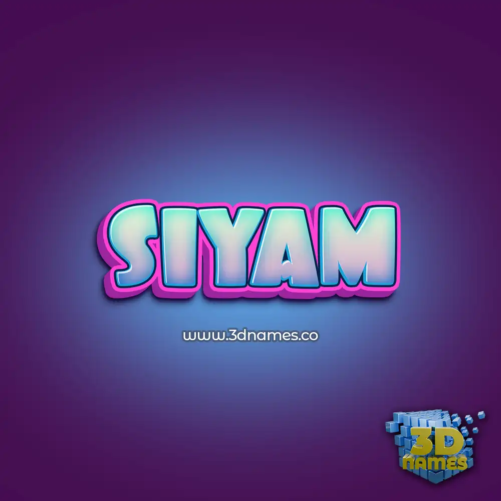 siyam in Phat Purple style - 3D name wallpaper