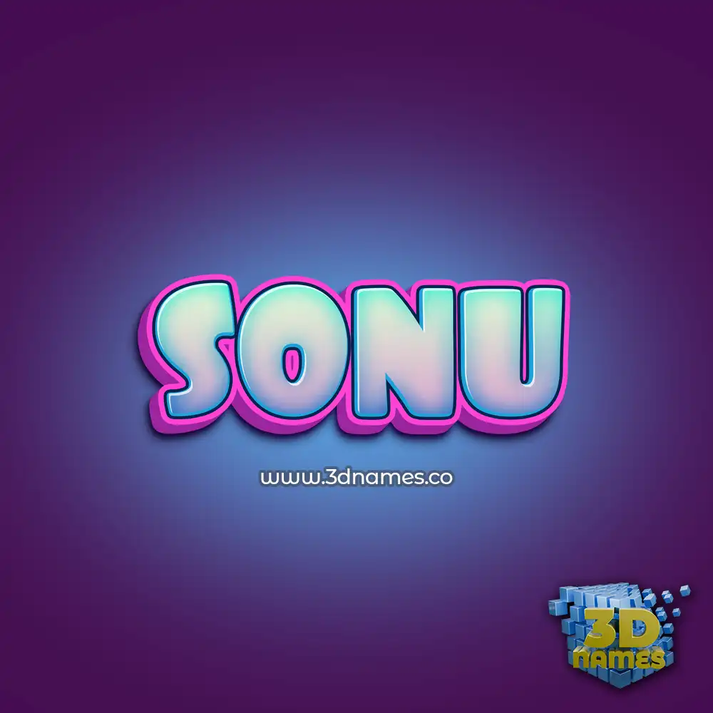 sonu in Phat Purple style - 3D name wallpaper
