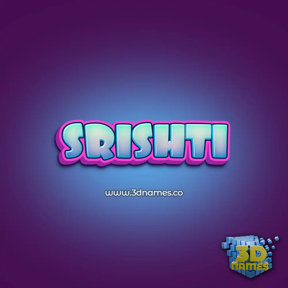 srishti in Phat Purple style - 3D name wallpaper