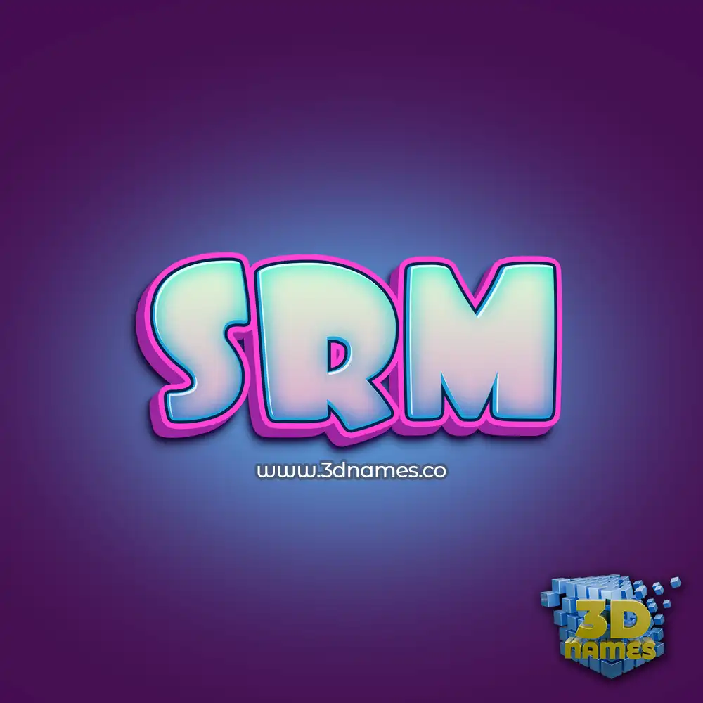 srm in Phat Purple style - 3D name wallpaper