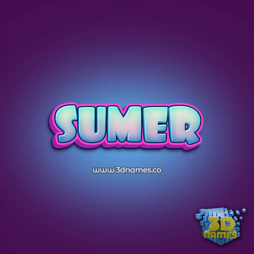 sumer in Phat Purple style - 3D name wallpaper