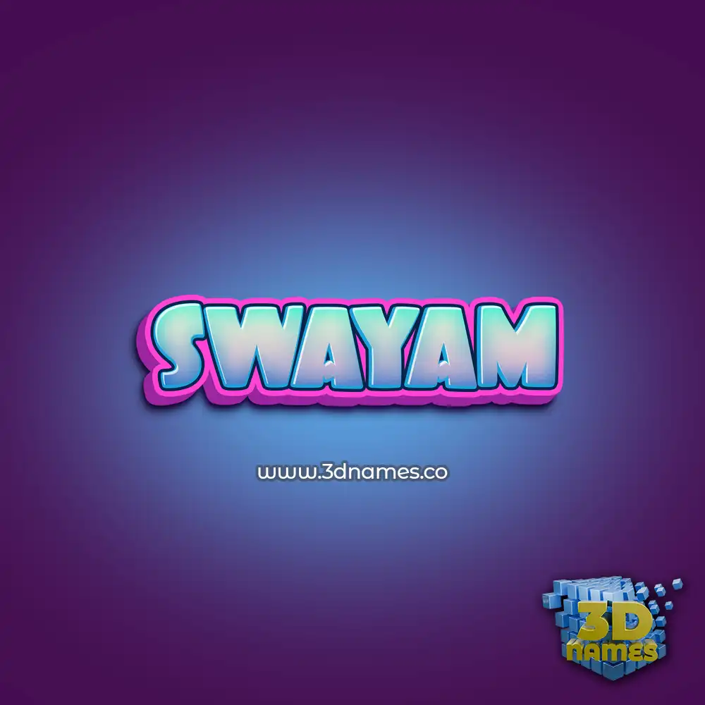 swayam in Phat Purple style - 3D name wallpaper
