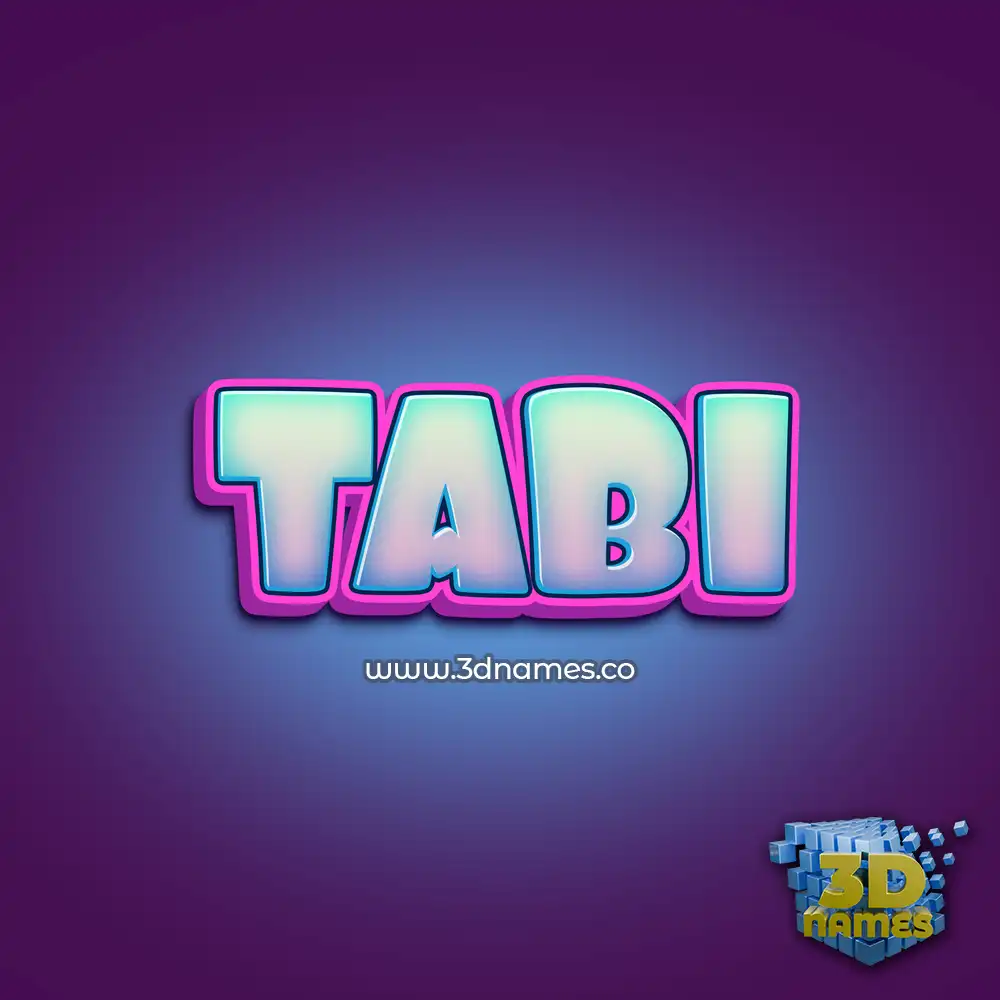 tabi in Phat Purple style - 3D name wallpaper