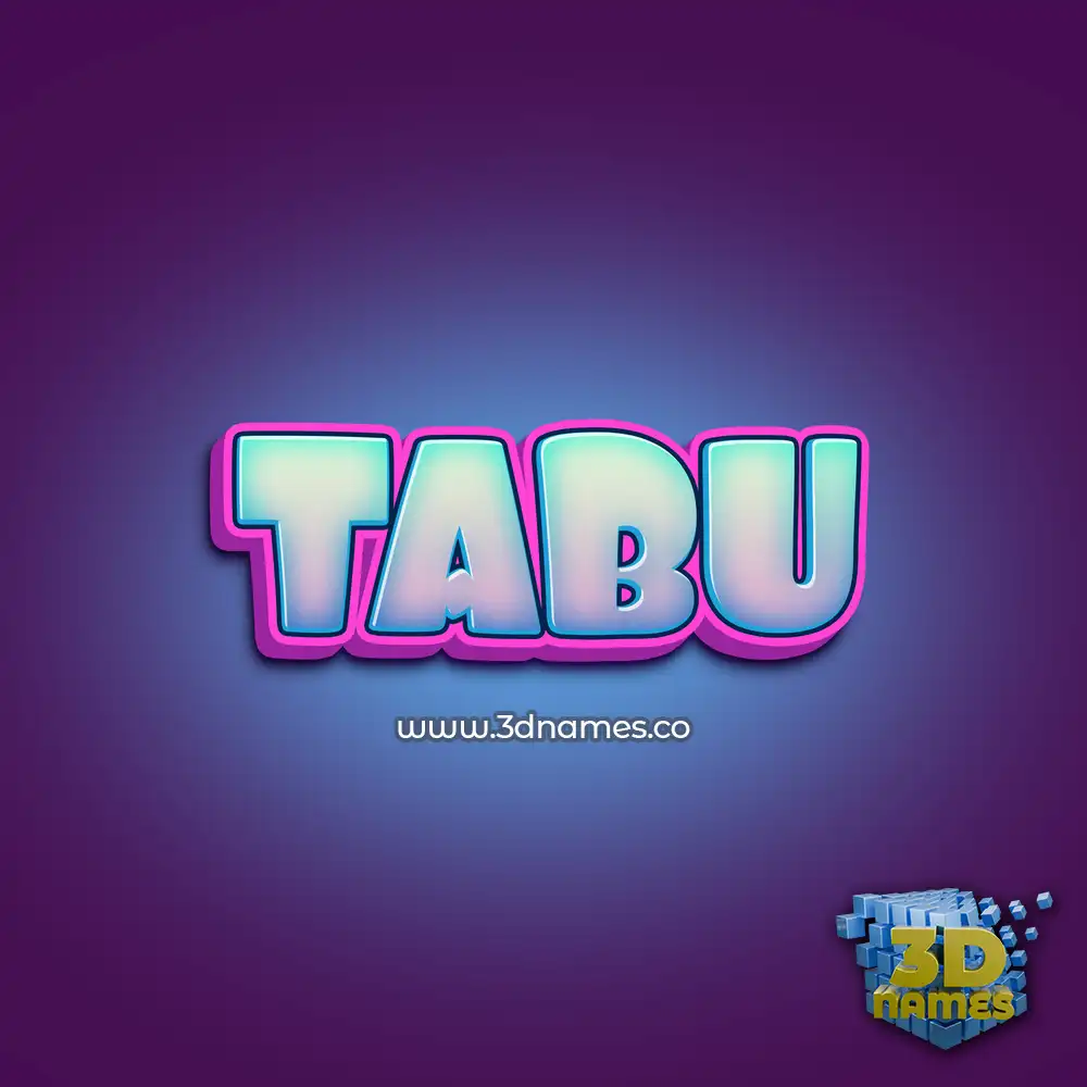 tabu in Phat Purple style - 3D name wallpaper